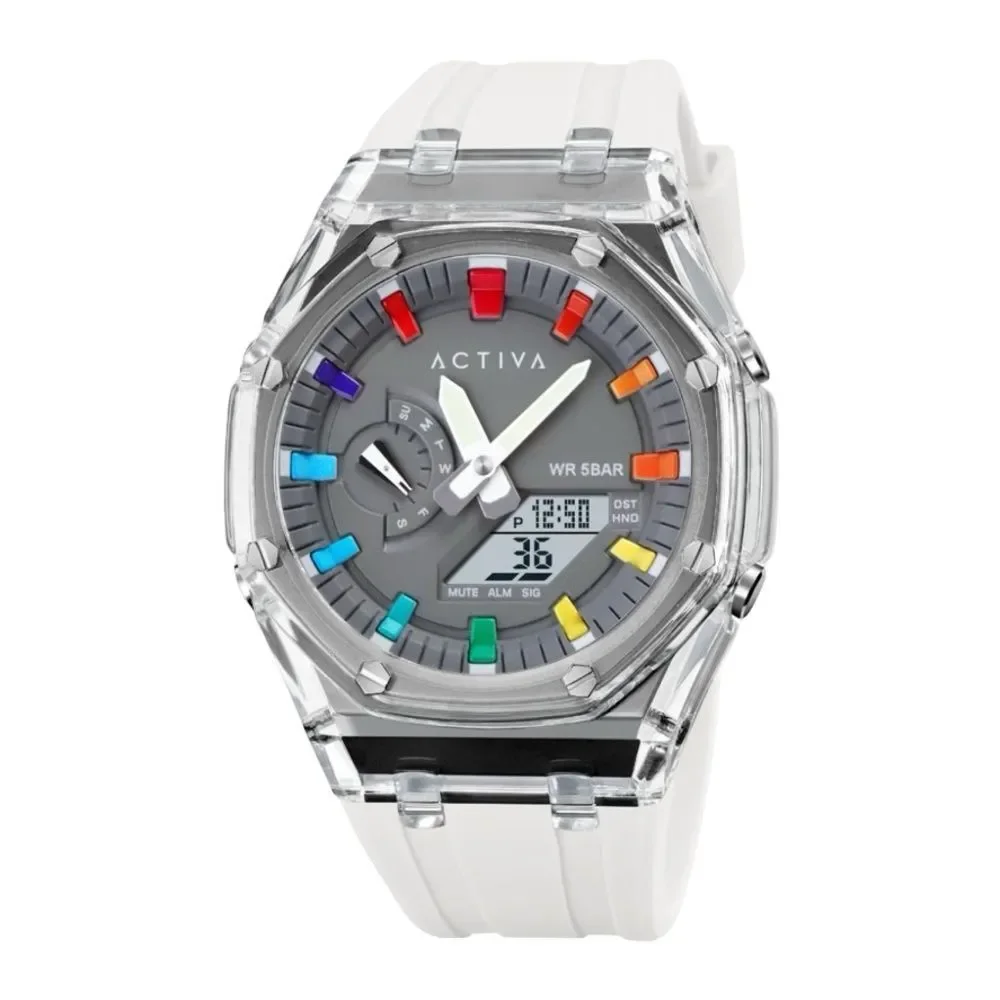 Activa Kaleido x Invicta Digital Watch 53.2mm Gray Chronograph BNIB